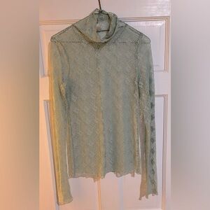 Free People Sweet Memories Sheer Lace Top M
